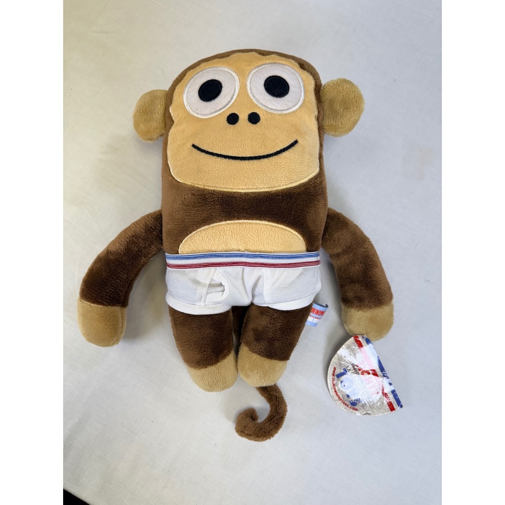 Tighty Whitey Toys Animals in Undies Rare Monkey Plush Brown 11inch David Goldin